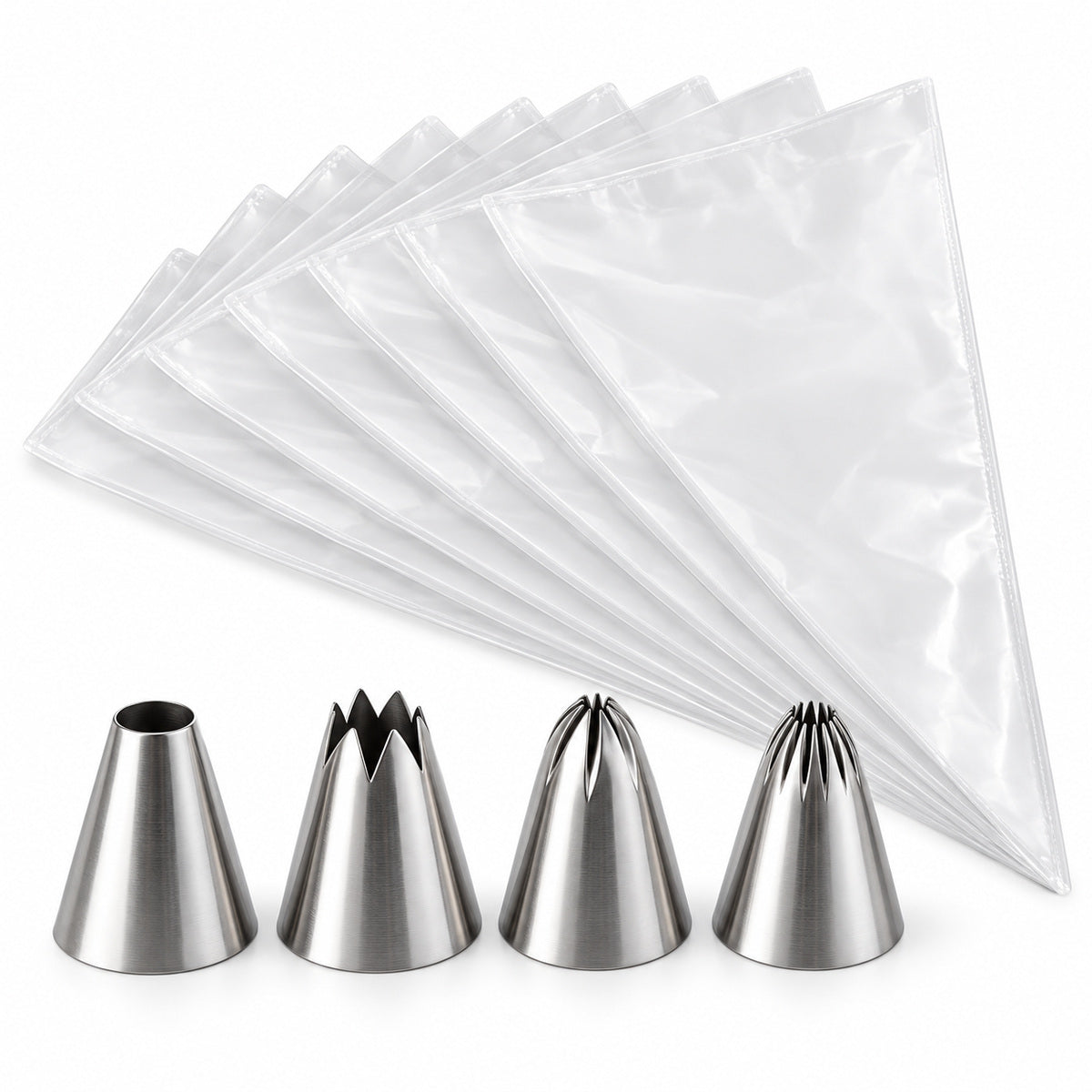 BAKEVIORA SwirlStart 12-Piece Piping Tip and Bag Set