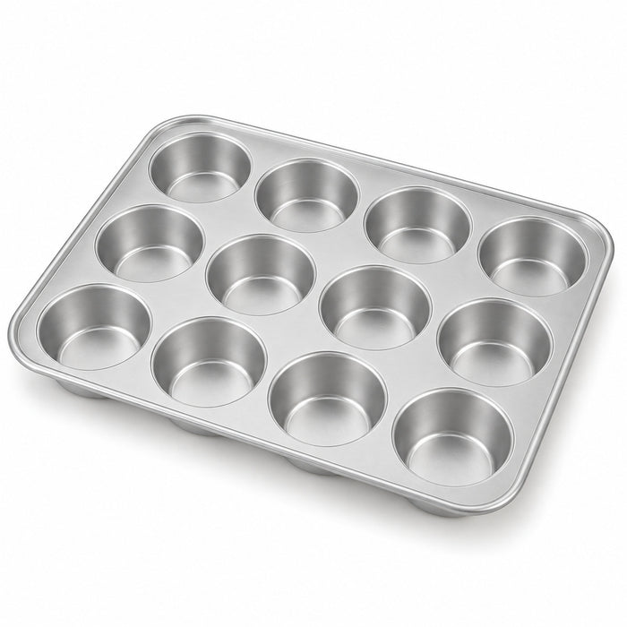 BAKEVIORA DawnBatch 12-Cavity Aluminum Muffin Pan