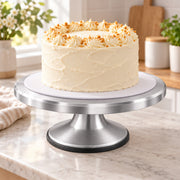 BAKEVIORA GlideRound 12-Inch Aluminum Cake Decorating Turntable