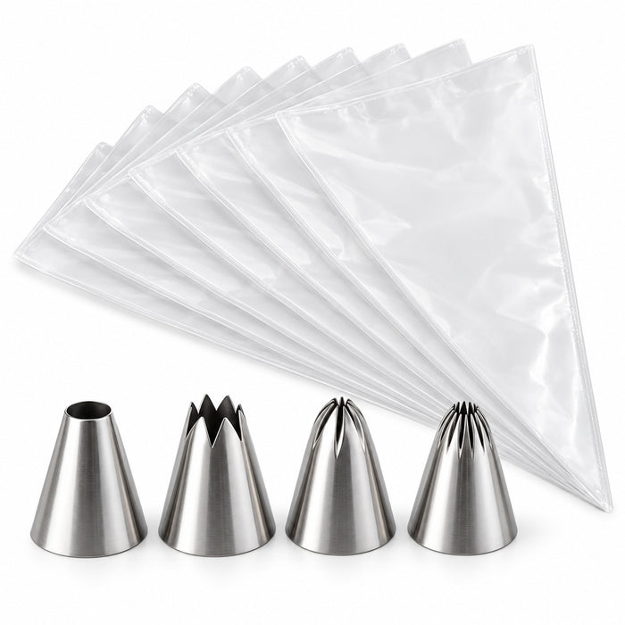 BAKEVIORA SwirlStart 12-Piece Piping Tip and Bag Set