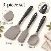 BAKEVIORA Foldwell 3-Piece Silicone Spatula Set