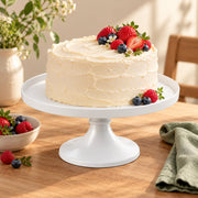 BAKEVIORA TableHalo 10-Inch White Metal Cake Stand